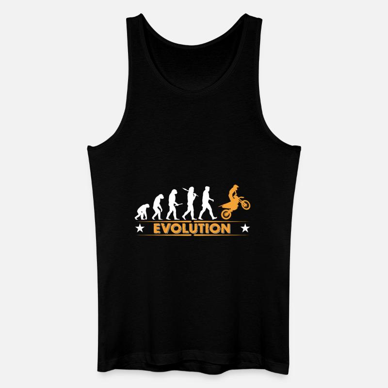Motocross Evolution - orange/weiss - Débardeur bio Homme - noir