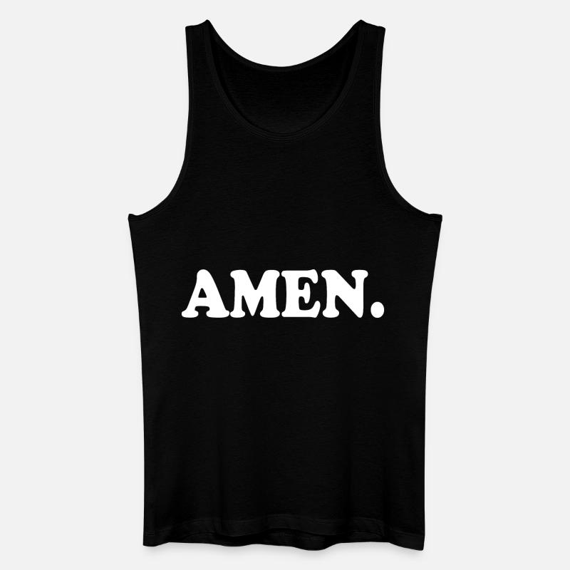 Amen - Männer Bio Tank Top - Schwarz