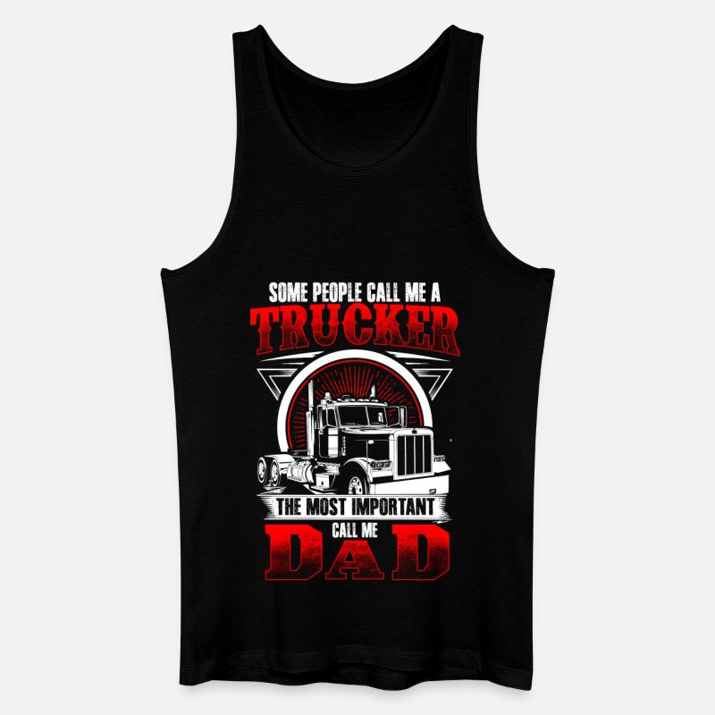 Trucker Dad - EN - Männer Bio Tank Top - Schwarz