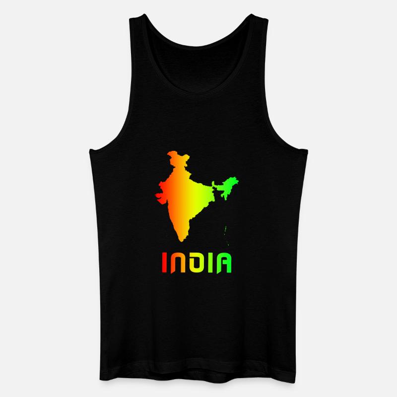 Indien Landkarten Regenbogen Design / Geschenk - Männer Bio Tank Top - Schwarz