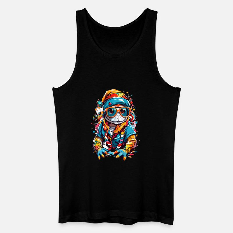 Echse - Männer Bio Tank Top - Schwarz