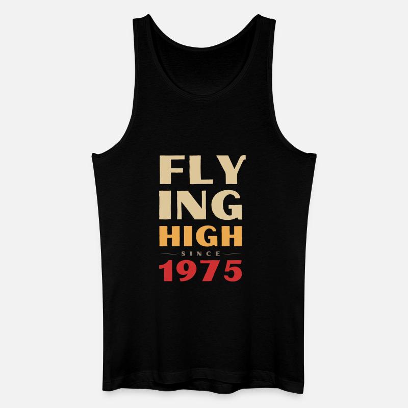 Hoch hinaus seit 1975 - Männer Bio Tank Top - Schwarz