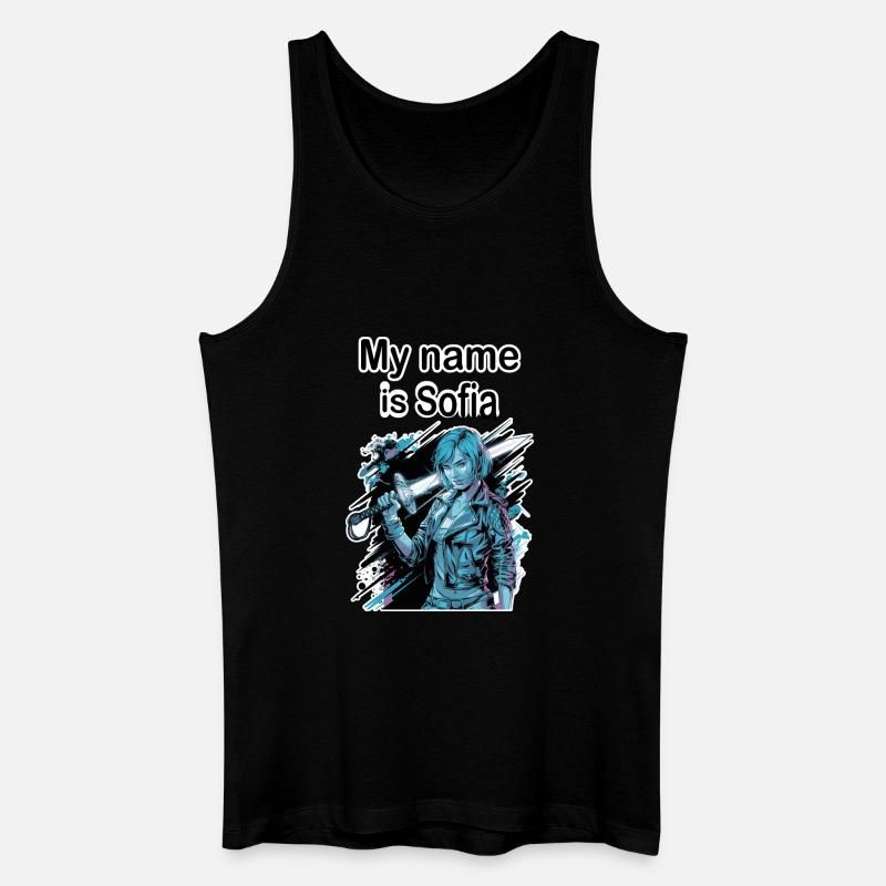 My name is Sofia 2026 - Débardeur bio Homme - noir