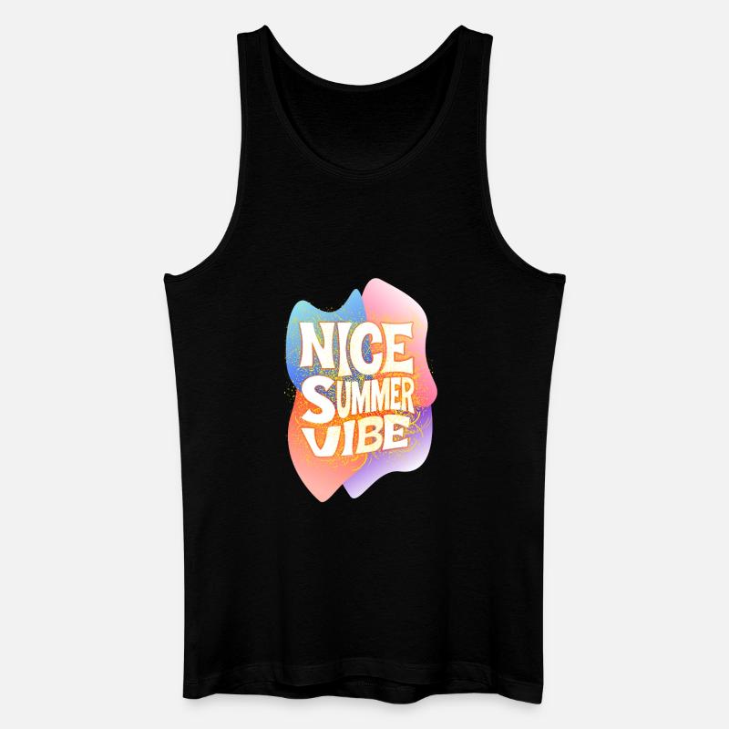 Nice summer vibe - Männer Bio Tank Top - Schwarz
