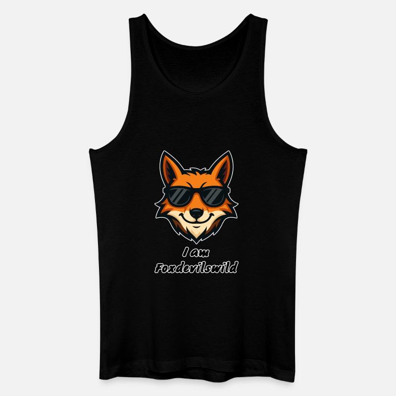 Foxdevilswild - I am Foxdevilswild - be cool - Männer Bio Tank Top - Schwarz