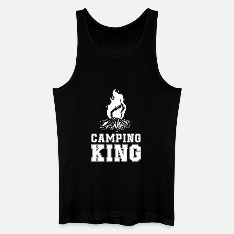 Camping King Feu de camp - Débardeur bio Homme - noir