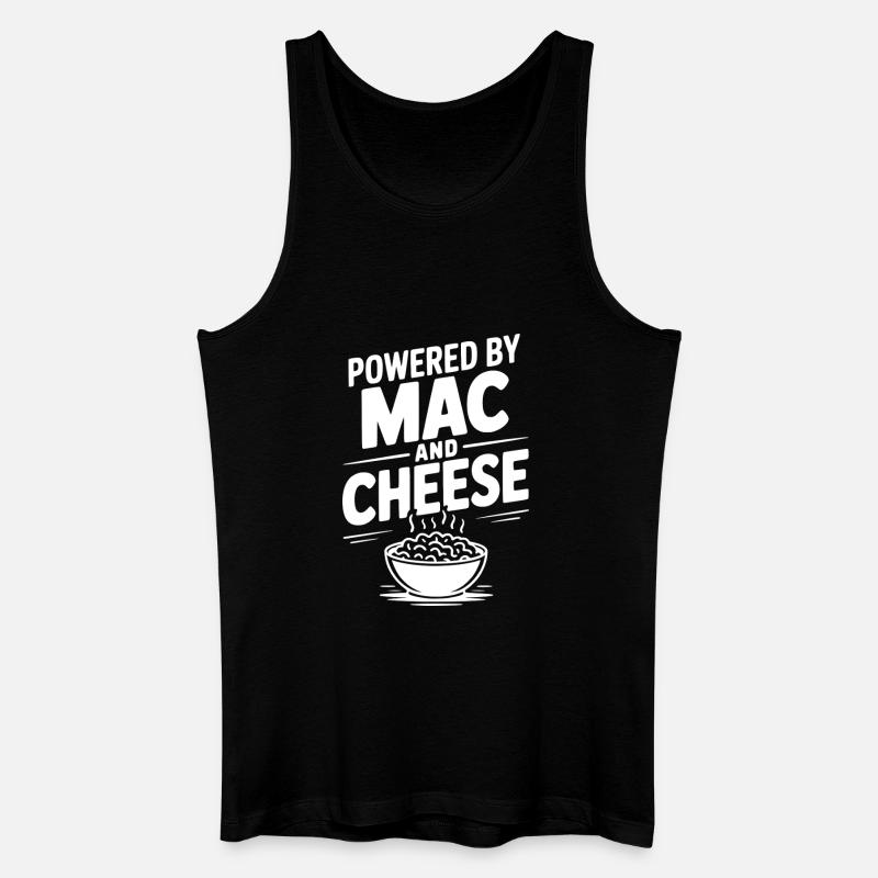 Angetrieben von Mac and Cheese - Männer Bio Tank Top - Schwarz