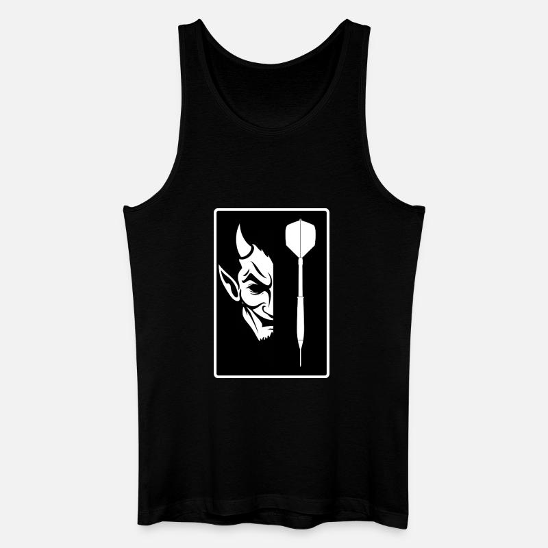 DARTS AND DEVIL - Männer Bio Tank Top - Schwarz