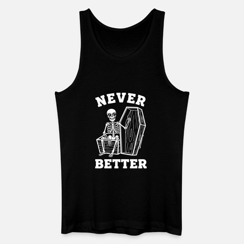 Nie besser Skelett-Sarg - Männer Bio Tank Top - Schwarz