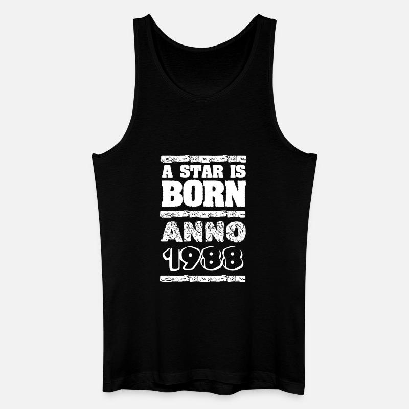 1988 - Männer Bio Tank Top - Schwarz