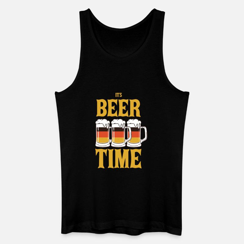 Lustiger Bier Spruch  - Männer Bio Tank Top - Schwarz
