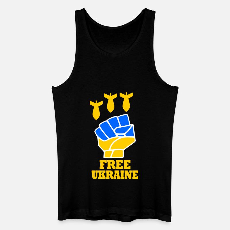 Ukraine - Männer Bio Tank Top - Schwarz