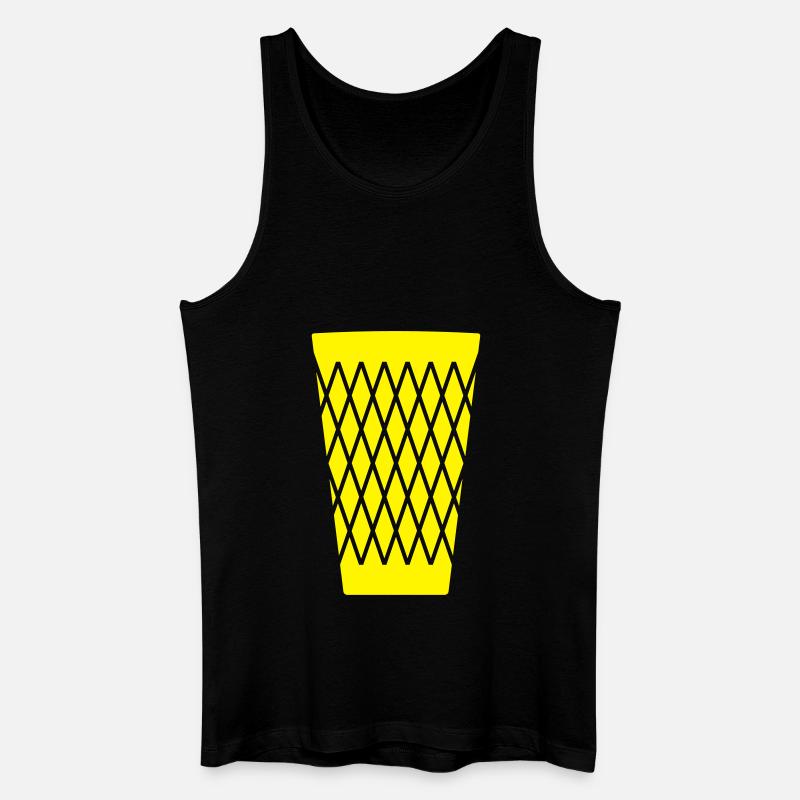 Apfelwein Glas Geripptes - Männer Bio Tank Top - Schwarz