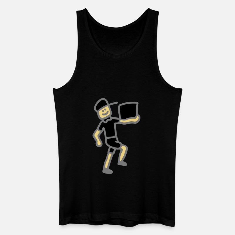 Paketdienst Post 3 - Männer Bio Tank Top - Schwarz