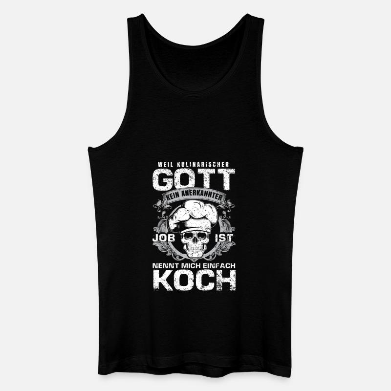 Koch - Kulinarischer Gott - Männer Bio Tank Top - Schwarz