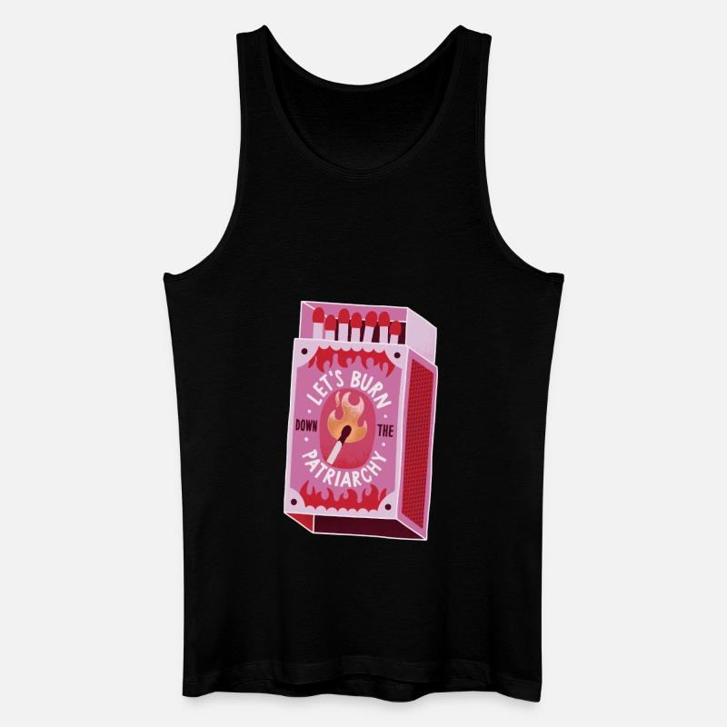 Let's burn down the patriarchy - Männer Bio Tank Top - Schwarz