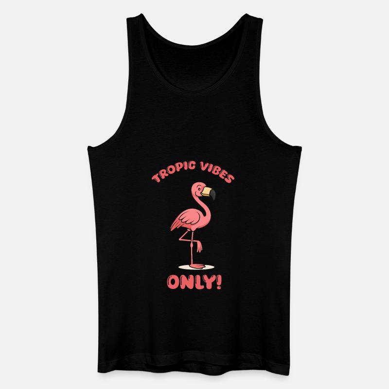 flamingo comic tropic - Männer Bio Tank Top - Schwarz