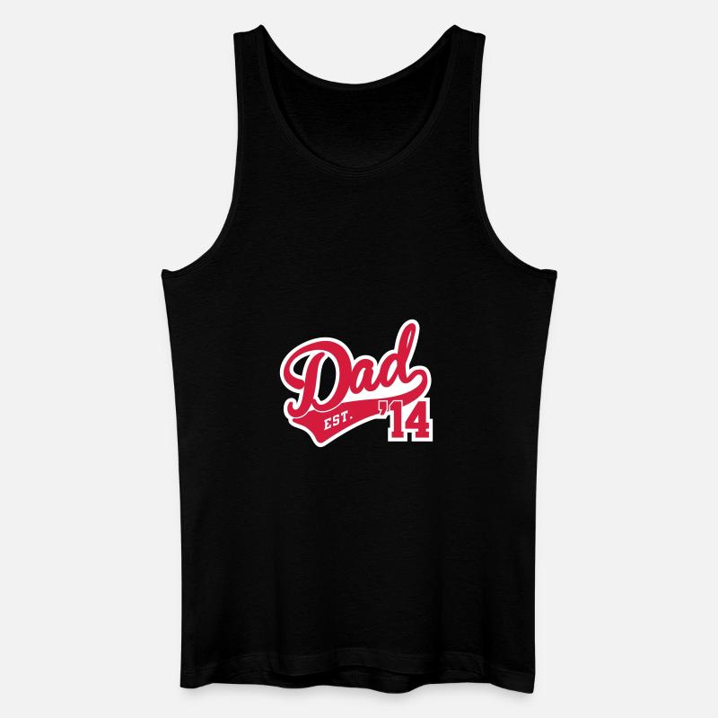 Dad Est. 2014 - Männer Bio Tank Top - Schwarz