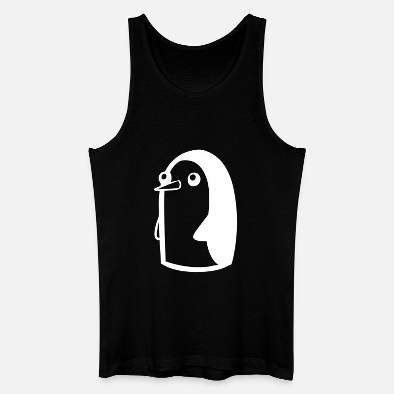 Süßer Pinguin Comic - Männer Bio Tank Top - Schwarz