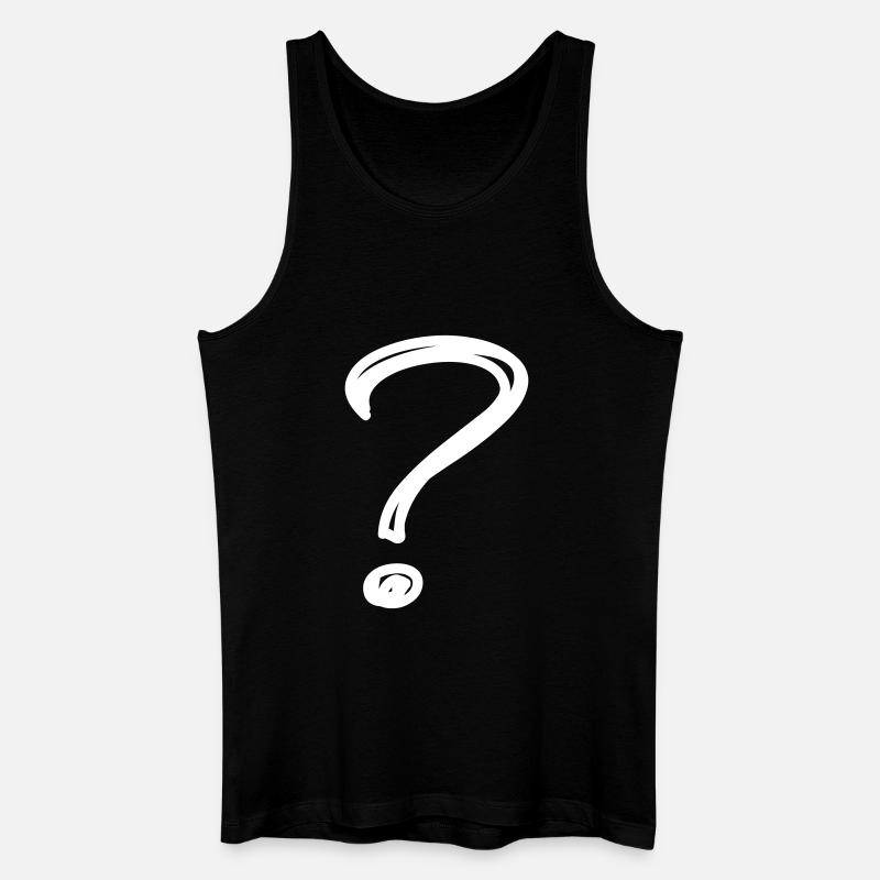 Ein Fragezeichen - Männer Bio Tank Top - Schwarz