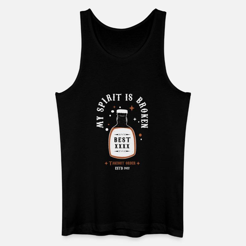 Spiritueller Trinker - Männer Bio Tank Top - Schwarz