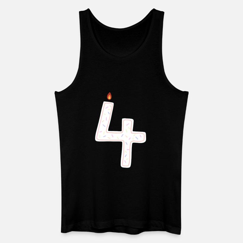 Festliches Kerzendesign Nummer Vier - Männer Bio Tank Top - Schwarz