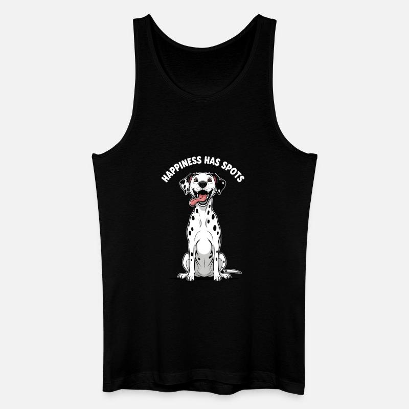 Happiness Has Spots Dalmatiner Design - Männer Bio Tank Top - Schwarz