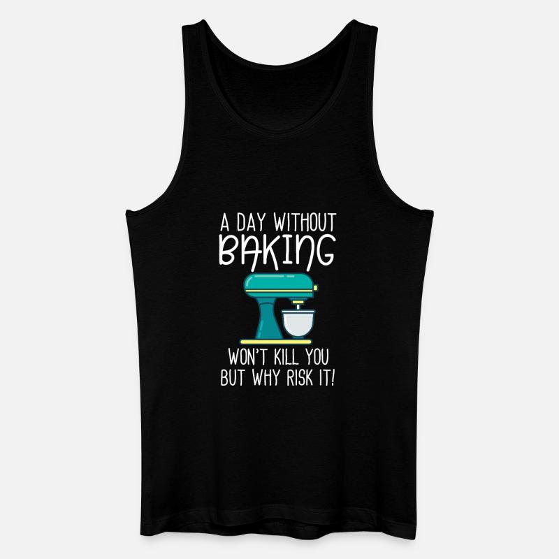 A Day Without Baking  - Men’s Organic Tank Top - black