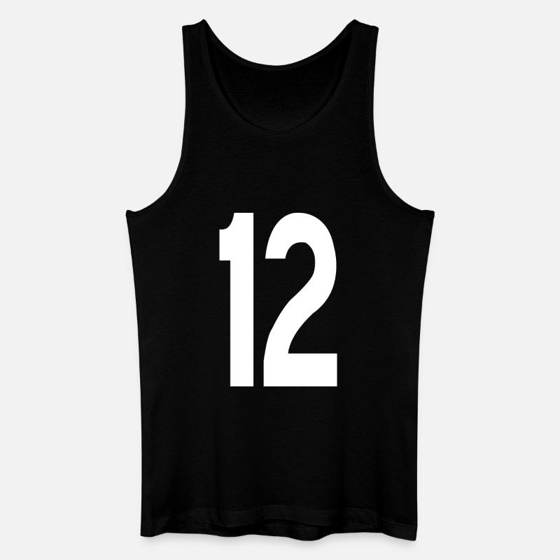12 Zwölf - Männer Bio Tank Top - Schwarz