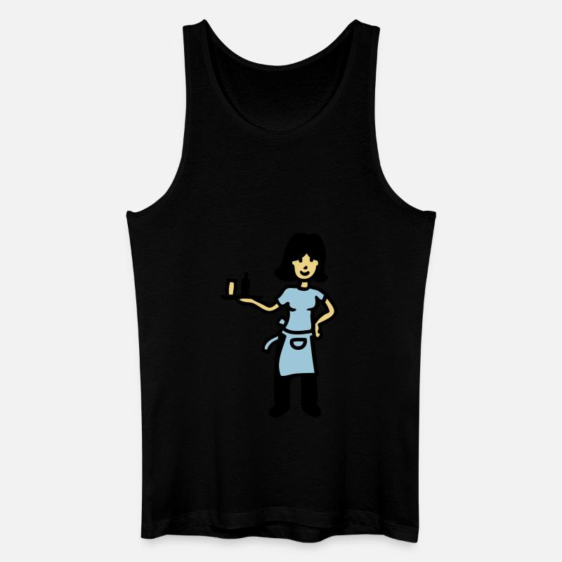 Kellnerin 3 - Männer Bio Tank Top - Schwarz