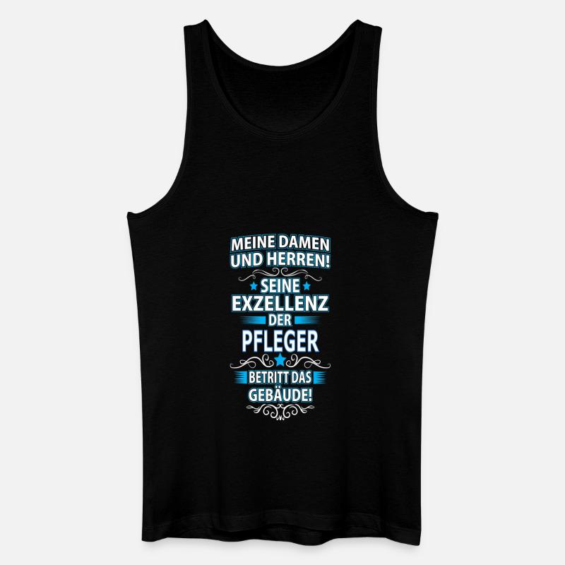 PFLEGER - Männer Bio Tank Top - Schwarz