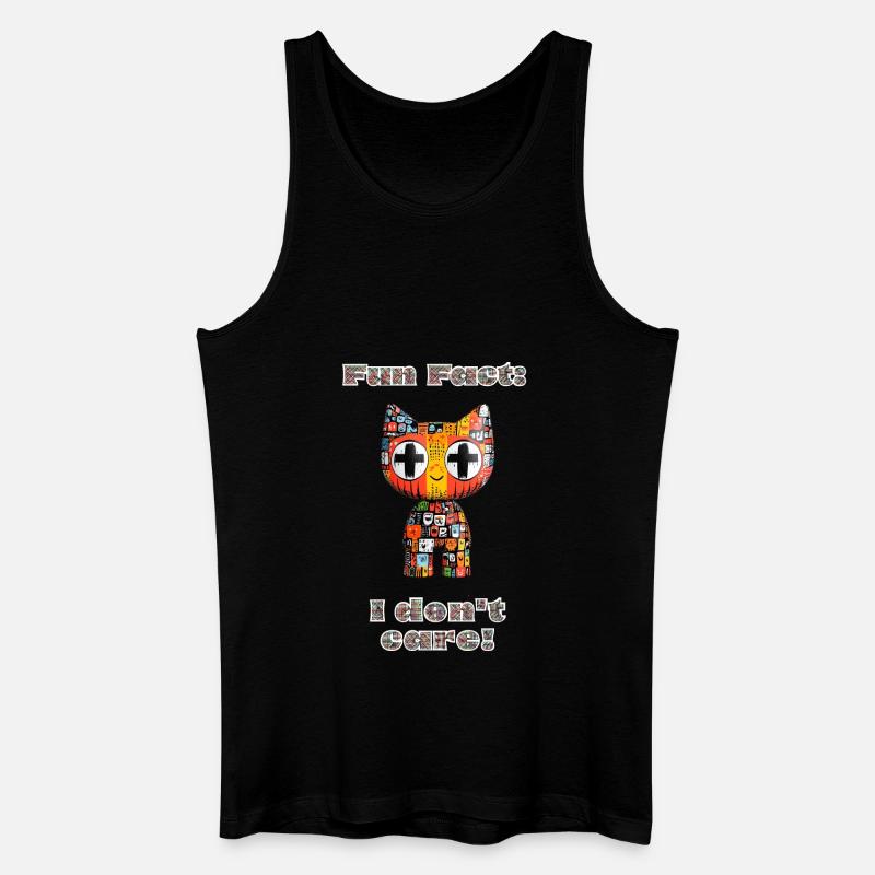 Fun Fact: I don't care - Männer Bio Tank Top - Schwarz