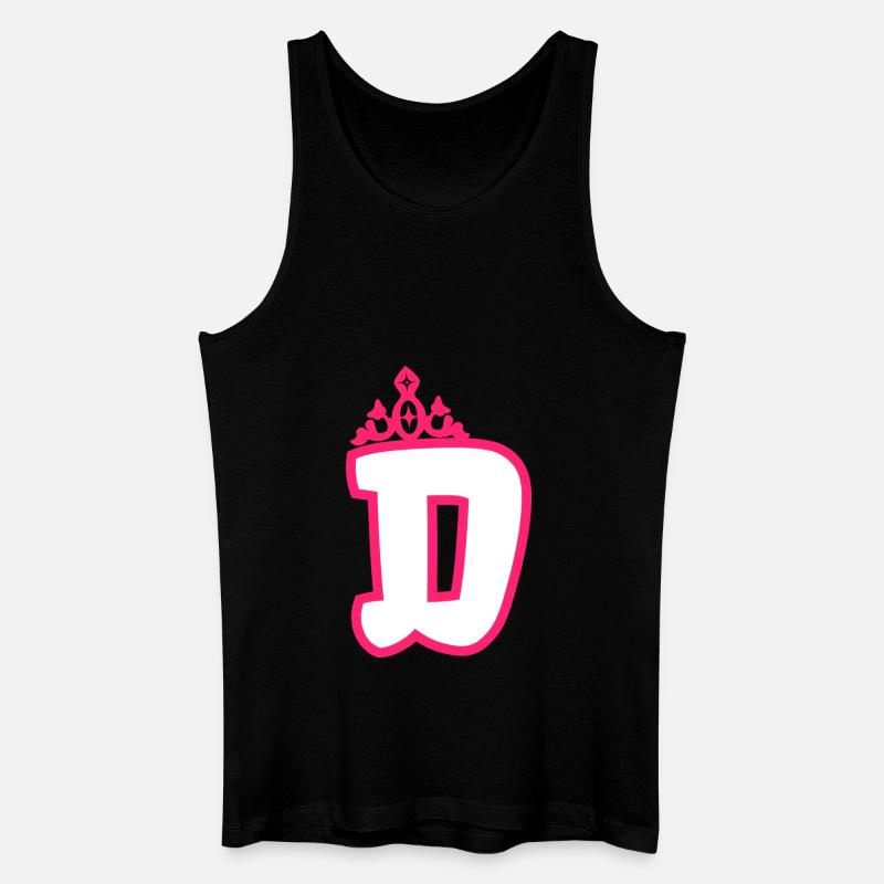 Monogrammierte Kleinkind Mädchen Krone - Männer Bio Tank Top - Schwarz