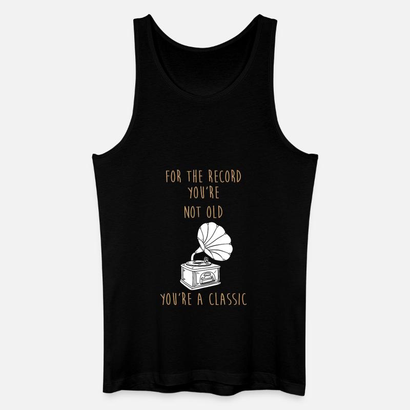 Vinyl - Männer Bio Tank Top - Schwarz