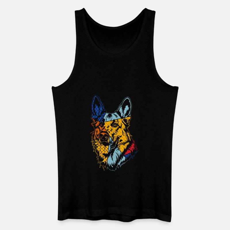 Hund Deutscher Schäferhund - Männer Bio Tank Top - Schwarz