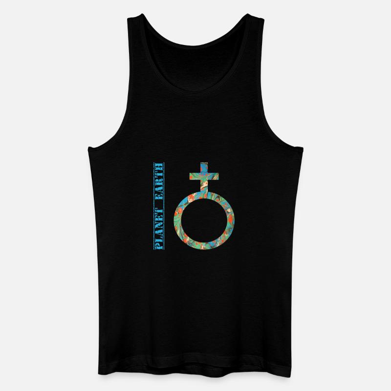 planet erde e 4 - Männer Bio Tank Top - Schwarz