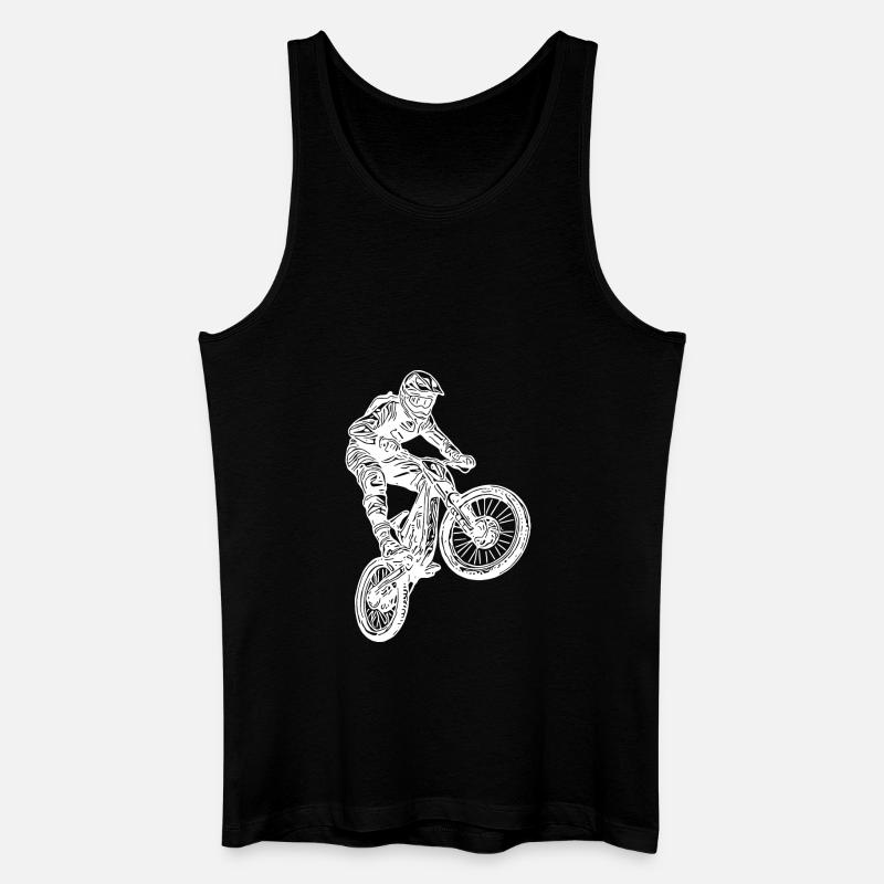 Cooler Radfahrer Springender Mountainbiker - Männer Bio Tank Top - Schwarz