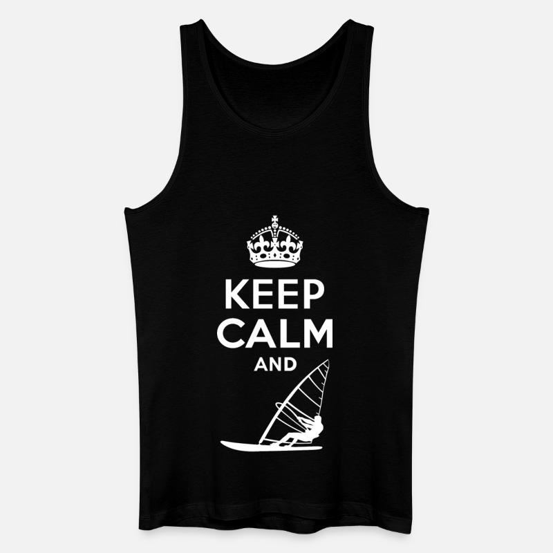 Keep Calm - Windsurfen - Men’s Organic Tank Top - black