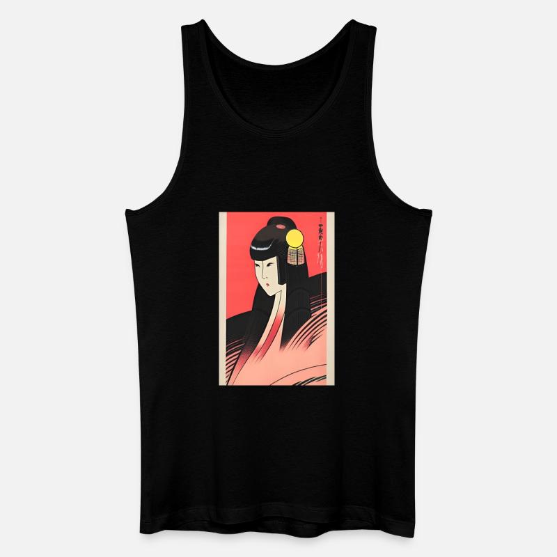 Geisha 10 - Männer Bio Tank Top - Schwarz
