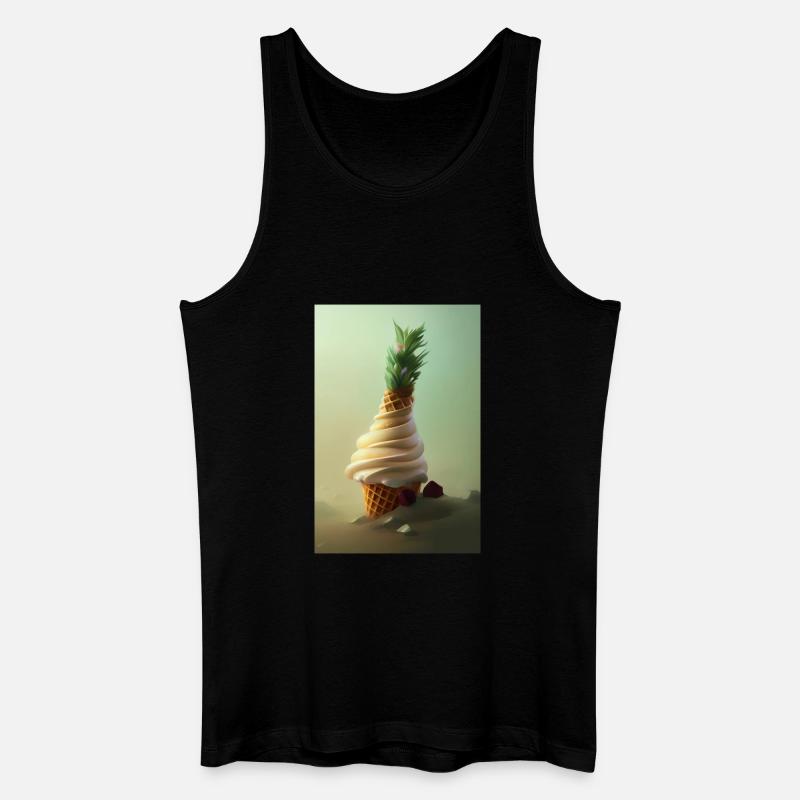 Eiscreme - Männer Bio Tank Top - Schwarz