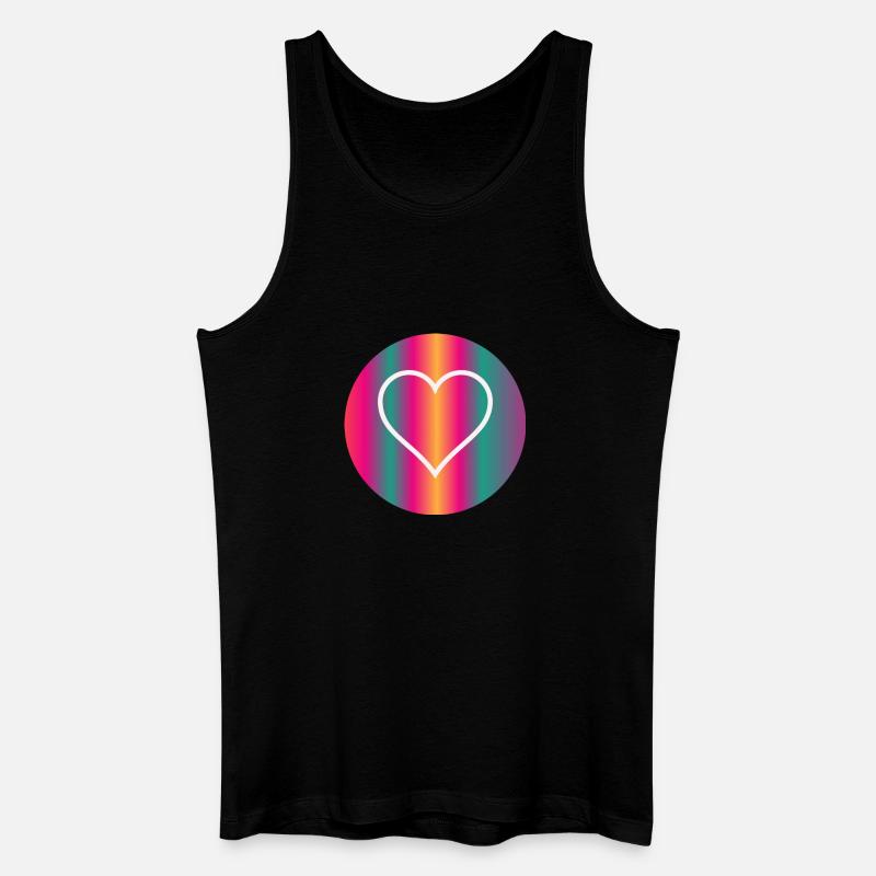 HERZ - Männer Bio Tank Top - Schwarz