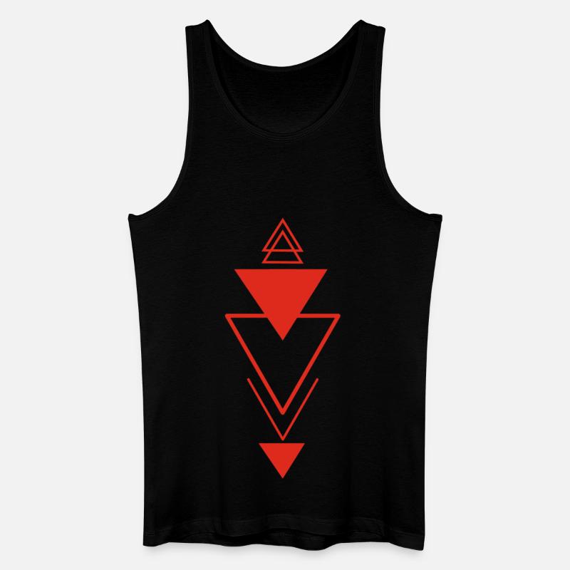 Triangular symbol (red) - Men’s Organic Tank Top - black