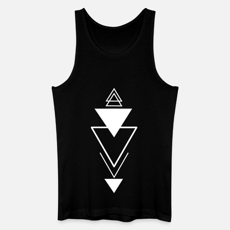 Triangular symbol (white) - Men’s Organic Tank Top - black