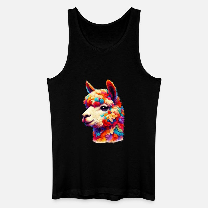 Alpaka - Männer Bio Tank Top - Schwarz