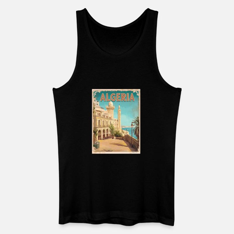 Algerien Küste Historischer Blick - Männer Bio Tank Top - Schwarz