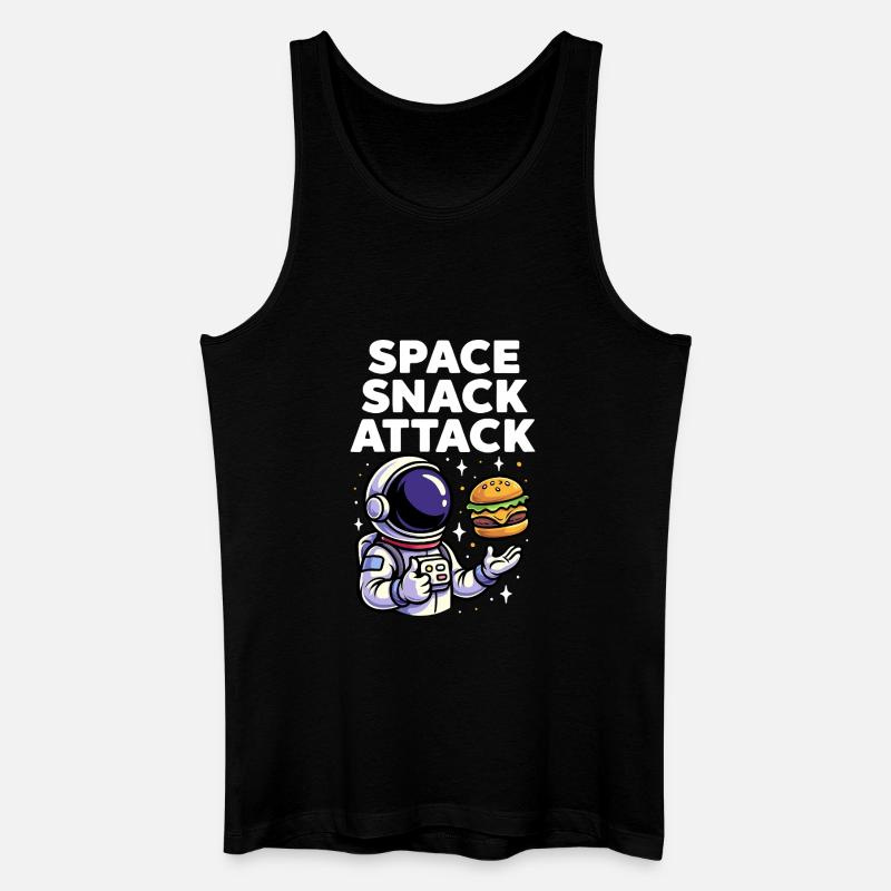 Burger d'astronaute, snack spatial, attaque - Débardeur bio Homme - noir