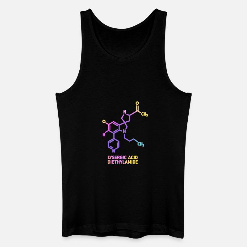 Psychedelische Molekülkunst LSD  - Männer Bio Tank Top - Schwarz