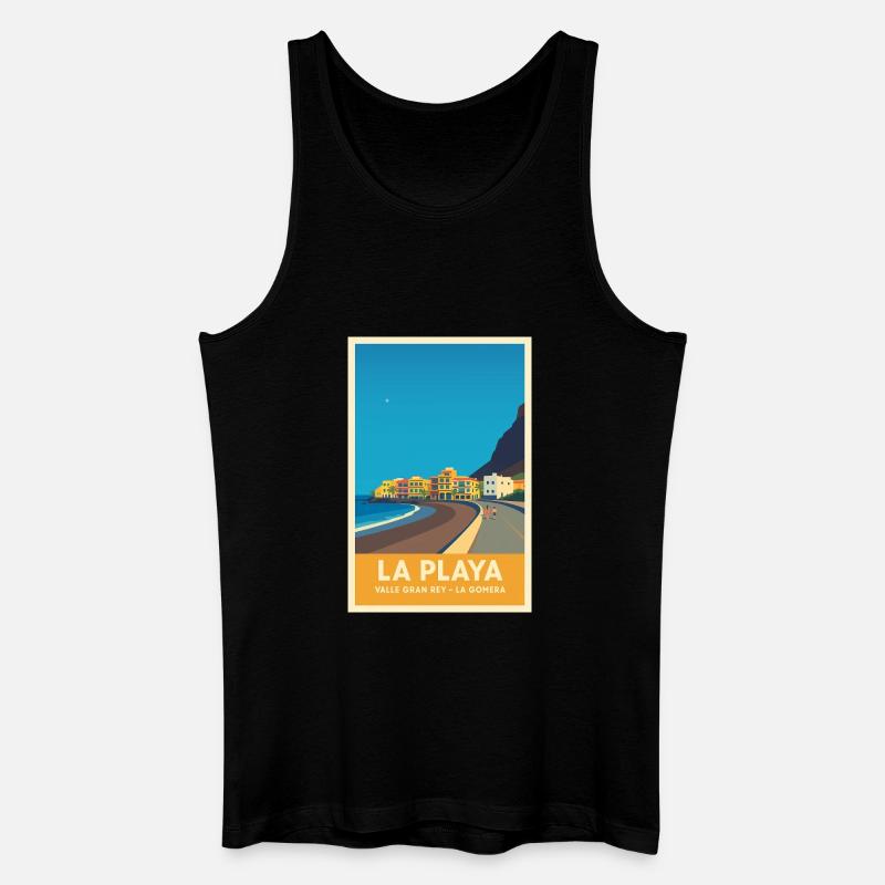 La Playa Poster Valle Gran Rey - Männer Bio Tank Top - Schwarz