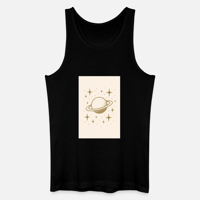 Stern - Männer Bio Tank Top - Schwarz