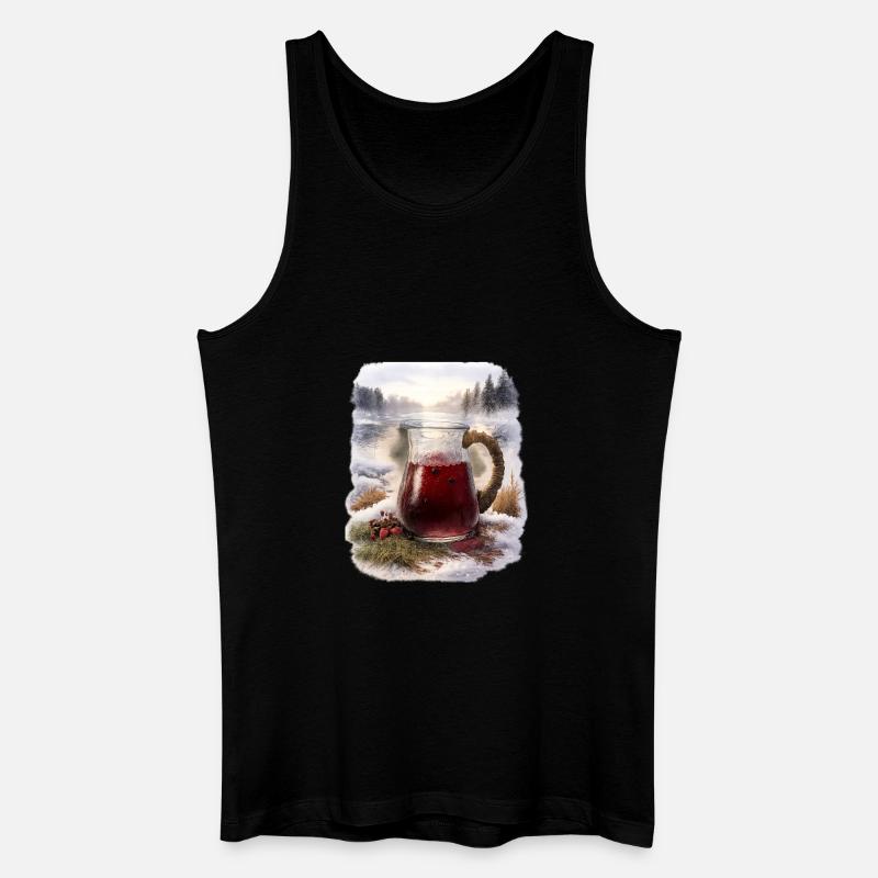 Winter Mors Karaffe - Männer Bio Tank Top - Schwarz